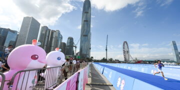Triathlon test event staged