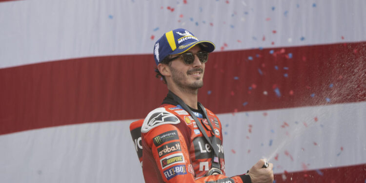 Bagnaia wins USA MotoGP after Márquez crash