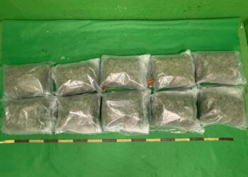 Traveller arrested for carrying 10kg of cannabis buds