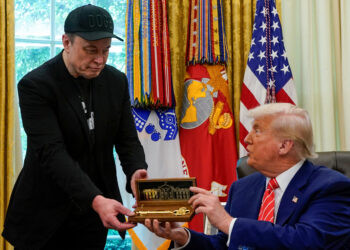 Black-eyed Musk gets golden key to White House