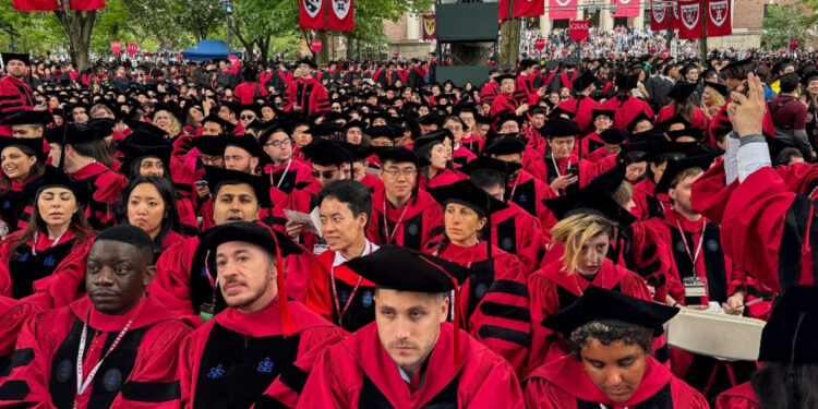 Harvard graduation overshadowed by Trump threats