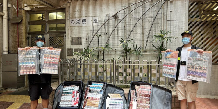 Helpers arrested over suspected illicit cigarettes