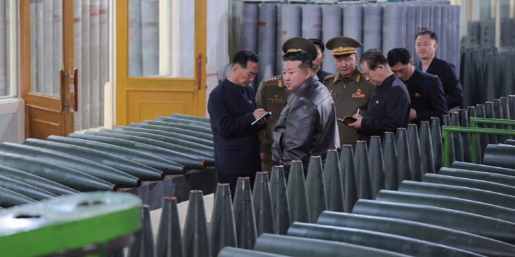 Kim pushes for production leap in artillery shells