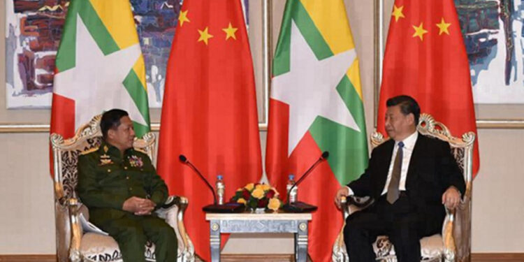 Myanmar junta chief meets Xi in Moscow