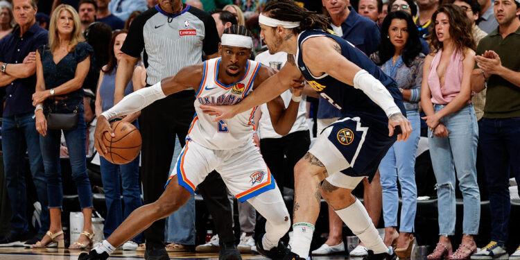 Thunder overcome Nuggets to level NBA playoff series