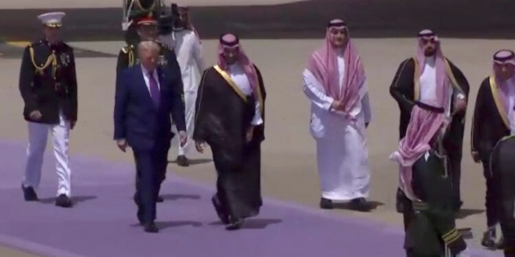 Trump arrives in Saudi Arabia with eye on big deals