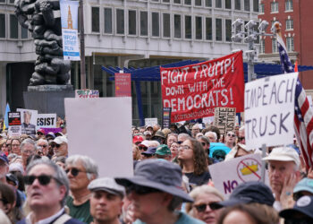Trump hit by nationwide storm of protests on May Day