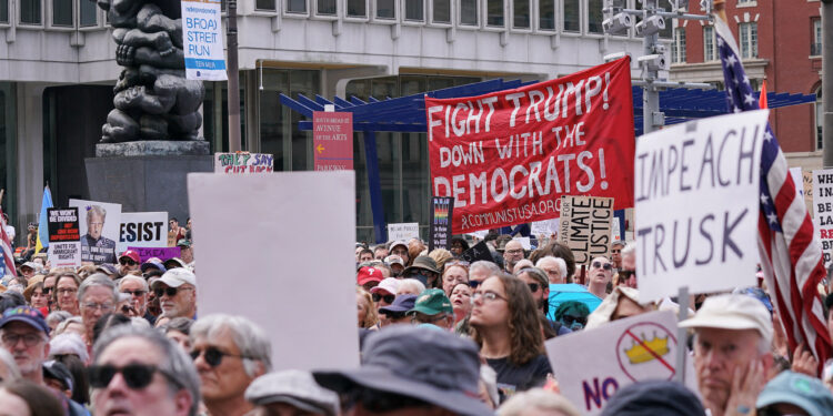 Trump hit by nationwide storm of protests on May Day