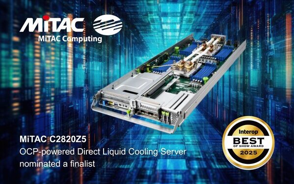 MiTAC Computing OCP-powered Direct Liquid Cooling Server Named a Finalist at Interop Tokyo 2025