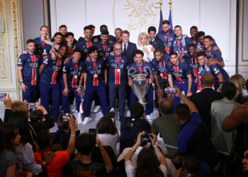 Macron condemns violence during football celebrations