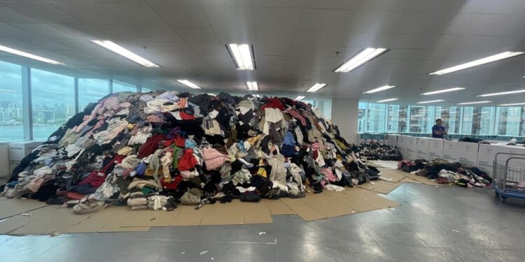 NGO collects tonnes of discarded clothes