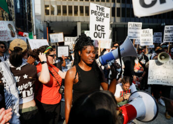 Protests over immigration raids pop up across the US