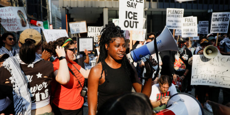 Protests over immigration raids pop up across the US