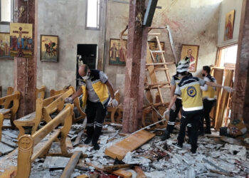 Twenty killed in suicide bombing at Damascus church