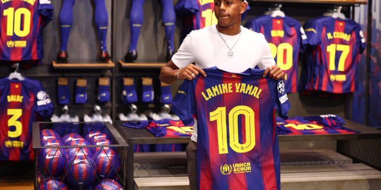 Lamine Yamal takes iconic Barcelona number 10 shirt