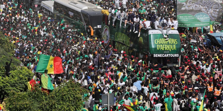 Dakar delights in Senegal parade for Afcon champions