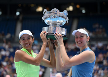 Mertens and Zhang win first Grand Slam as a pair