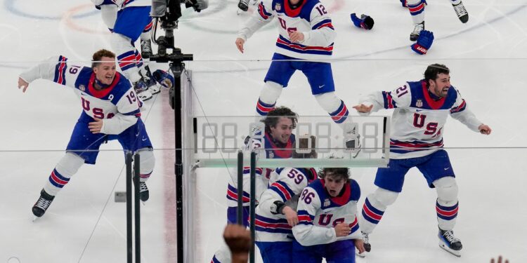 USA beat Canada to win men’s Olympic ice hockey gold