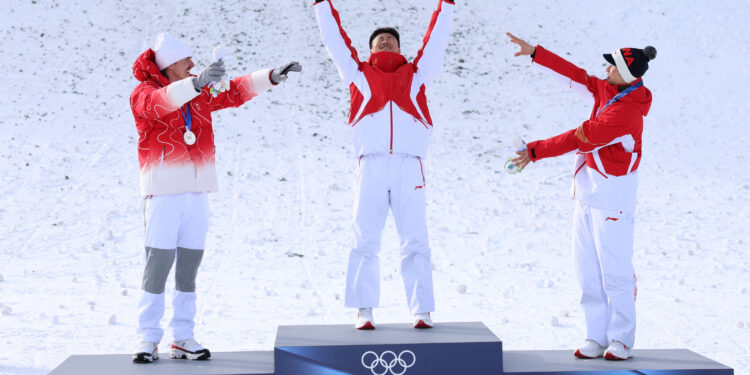 Wang Xindi takes gold in freestyle skiing aerial
