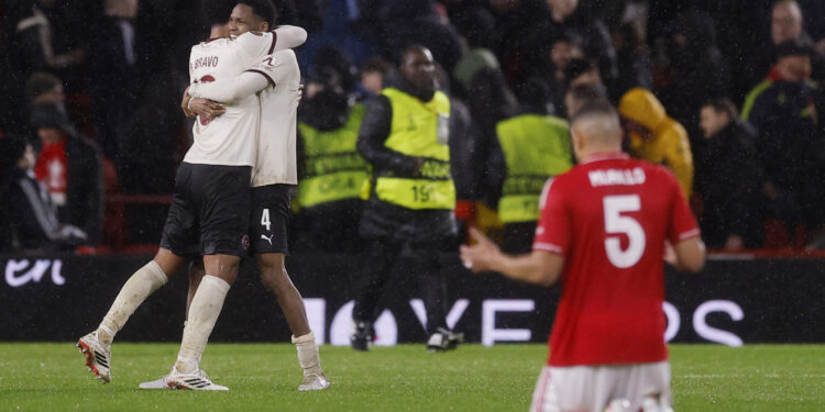 Forest stumble in Europa League last 16 as Villa win