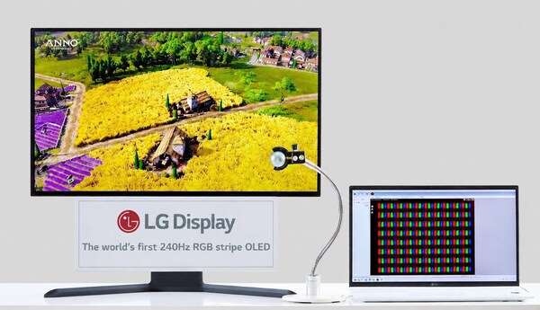 LG Display begins mass production of world’s first 240Hz RGB Stripe OLED, expanding premium monitor market