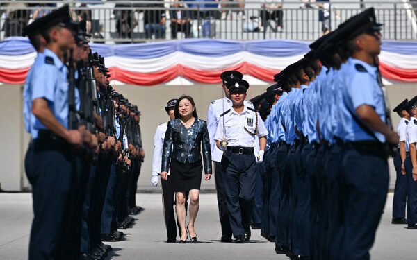 Rosanna Law inspects Police parade