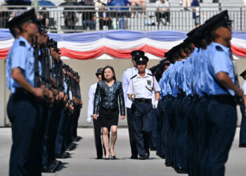 Rosanna Law inspects Police parade