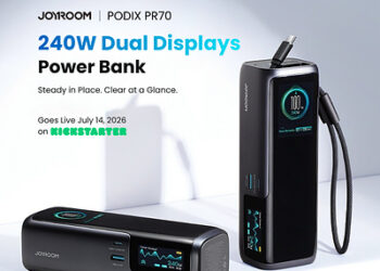 JOYROOM Brings New 240W PODIX Power Bank to Kickstarter, Reshaping the High-End Fast-Charging Power Bank Segment