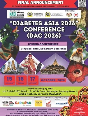 Kuching to Host Asia’s Leading Diabetes Experts at “Diabetes Asia 2026” Conference (DAC 2026)