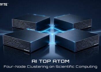 GIGABYTE Demonstrates AI TOP ATOM Four-Node Clustering on Scientific Computing