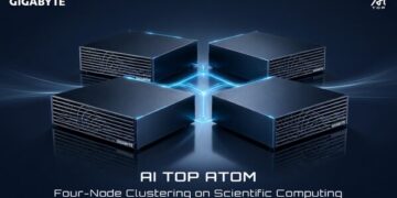 GIGABYTE Demonstrates AI TOP ATOM Four-Node Clustering on Scientific Computing
